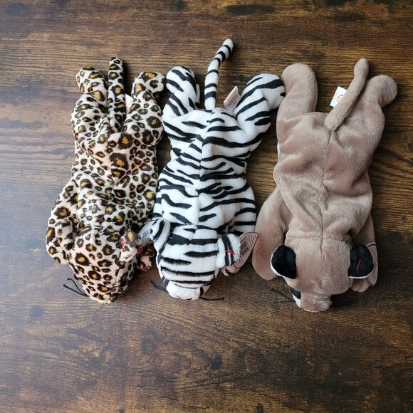 Ty Beanie Babies Blizzard Freckles Canyon The Cougar Wild Cats Vintage NWT - Picture 3 of 11